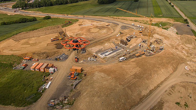 Langzeitüberwachung einer Baustelle mit dem Aibot X6